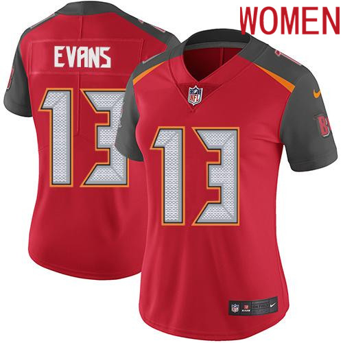 2019 Women Tampa Bay Buccaneers 13 Evans red Nike Vapor Untouchable Limited NFL Jersey